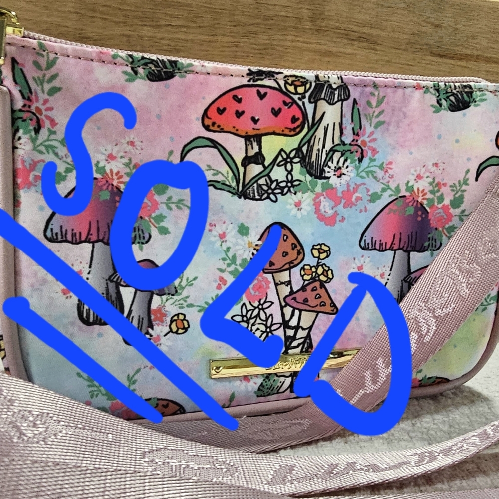 Small colorful mushroom purse
